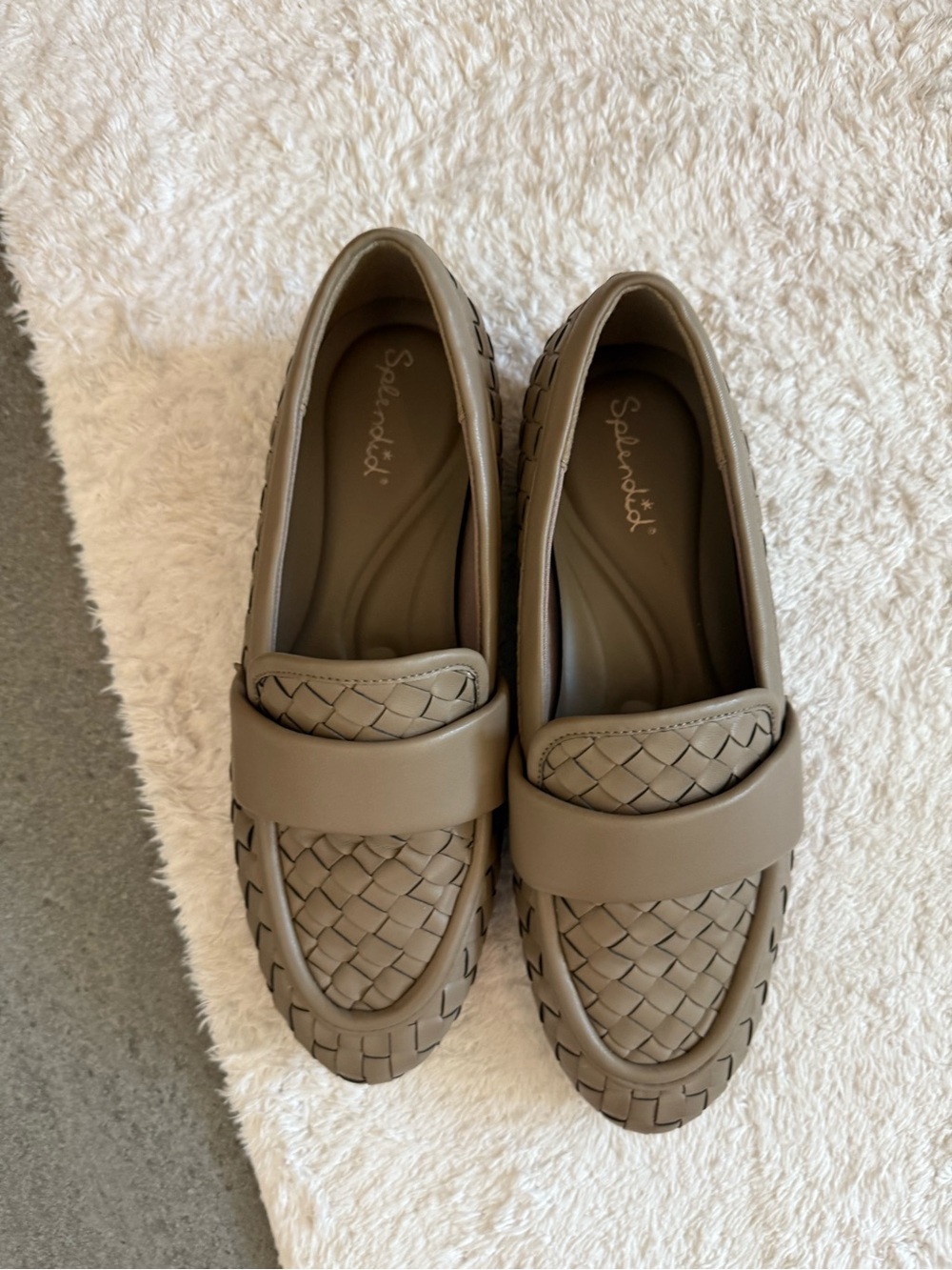Splendid Taupe Woven Penny Loafers size 7